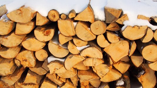 Country woodpile lumber