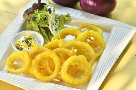 Onion rings food dinner photo