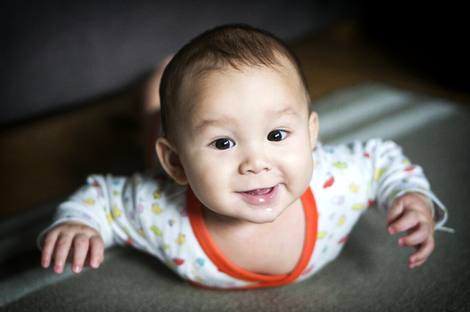 Happy flying child photo