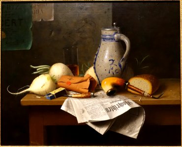 Munich Still Life by William Michael Harnett, 1882, oil on canvas - Dallas Museum of Art - DSC04789