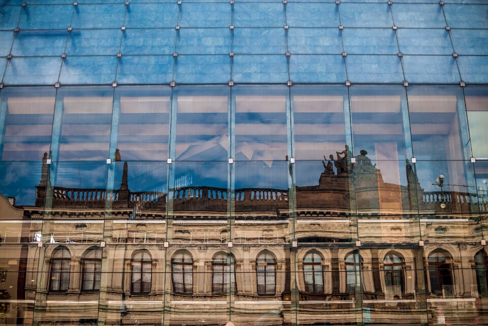 Glass building urban