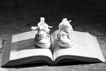 Tiny miniature sneakers photo