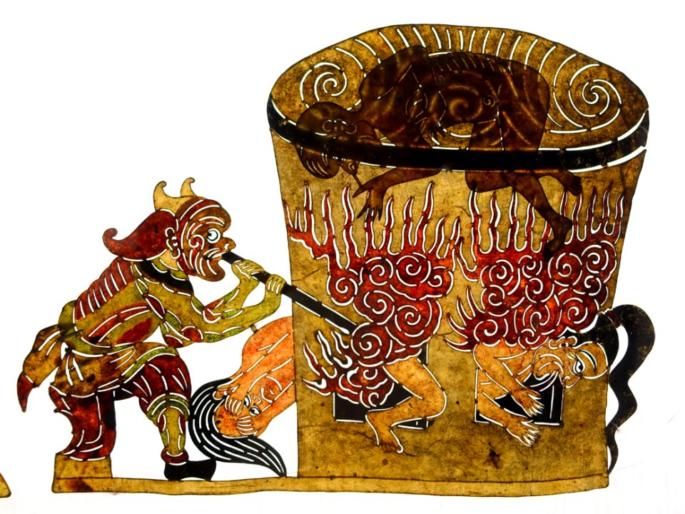 Mulian Descends into the Hells to Save his Mother, Shaanxi province, China, view 5 - Museu do Oriente - Lisbon, Portugal - DSC06788