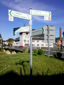 Muldebrücke Nossen (B 101) am Mulde-Radweg im Juli 2015