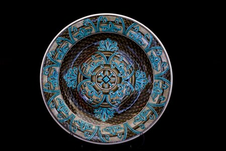 Plate ceramic turkey