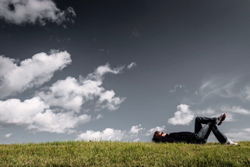 Relaxing man boy