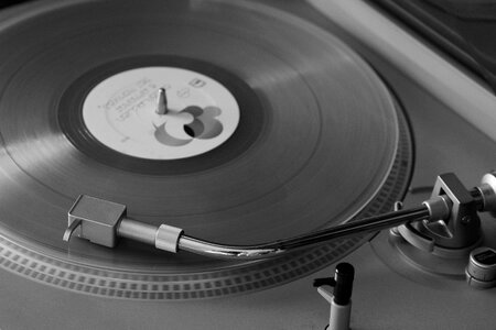 Turntable vinyl gray music photo