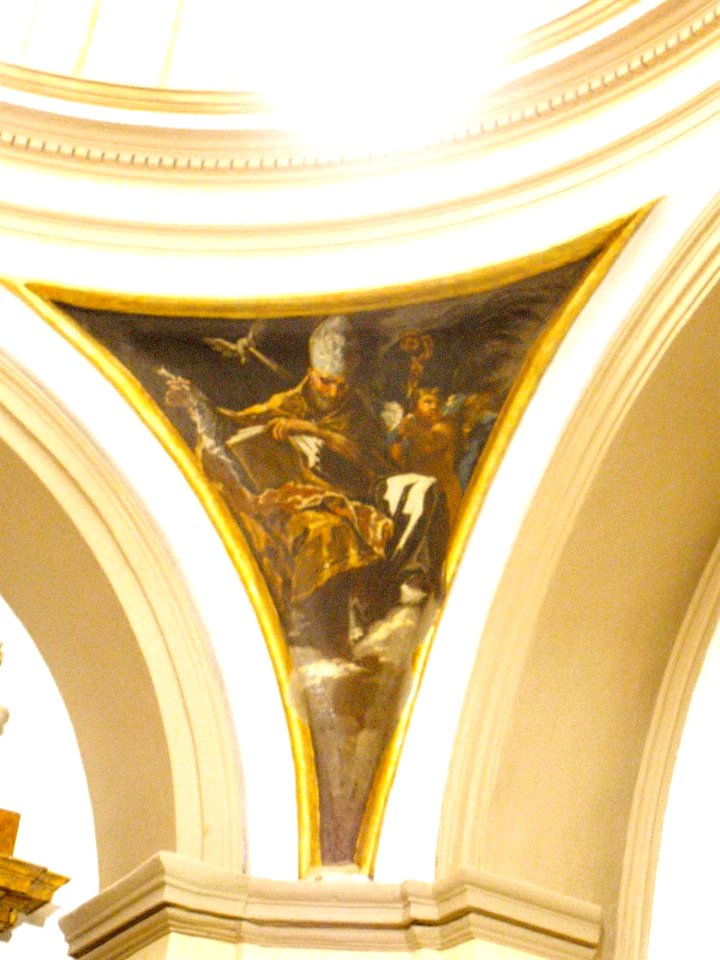 Muel - Ermita de Nuestra Señora de la Fuente, pechina con fresco de Goya 1