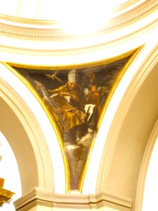 Muel - Ermita de Nuestra Señora de la Fuente, pechina con fresco de Goya 1
