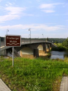 Muldebrücke Podelwitz im August 2004