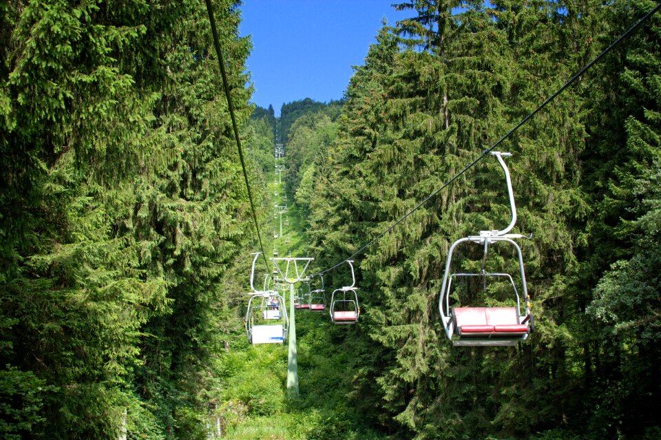 Chairlift nature forest