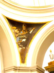 Muel - Ermita de Nuestra Señora de la Fuente, pechina con fresco de Goya 2