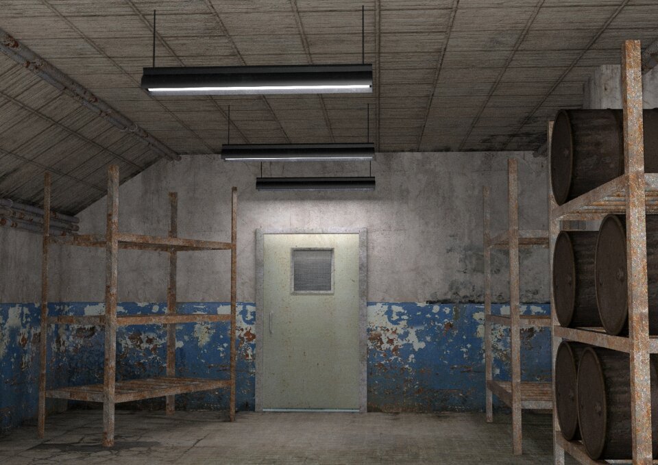 Industry indoors container