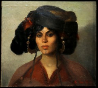 Musée du quai Branly Peintures des lointains Marie Tonoir Tête de femme de Biskra 03012019 6342