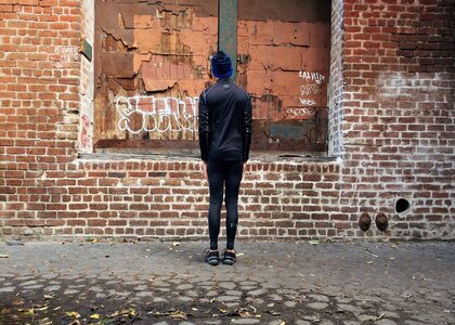 Urban jogger brown running photo