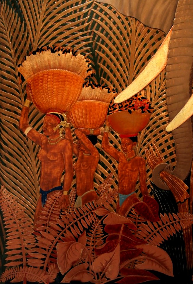 Musée du quai Branly Peintures des lointains Jean Dunand Eléphant 1942 Détail 03012019 6271