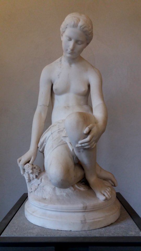 Musée des beaux-arts de Lyon - Jean-André Delorme - Psyché cueillant des fleurs - Marbre - 1867