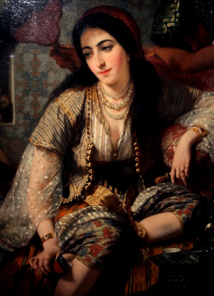 Musée du quai Branly Peintures des lointains Ange Tissier L'Odalisque 1860 Détail 03012019 6352
