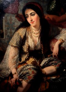 Musée du quai Branly Peintures des lointains Ange Tissier L'Odalisque 1860 Détail 03012019 6352