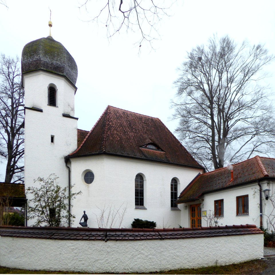 Murnau, Christuskirche v NNO, 1