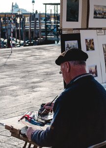 Man painting art paintbrush photo