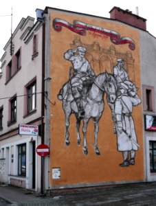 Mural Bitwa pod Skoczowem 30 stycznia 1919