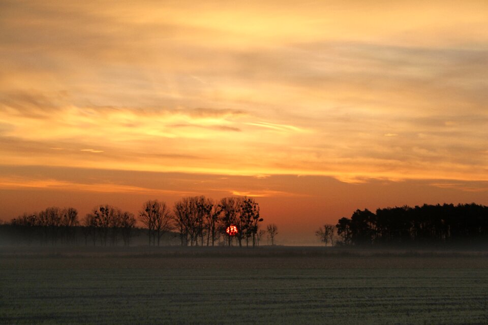 Morning landscape sky
