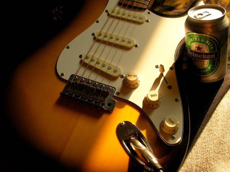 Heineken electric guitar musical instrument photo