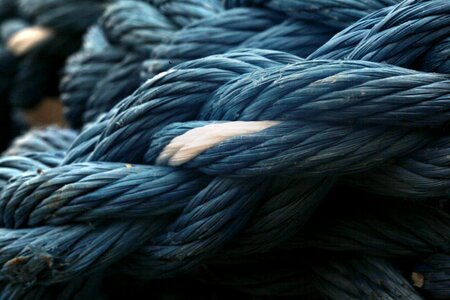 Boat rope sailor's knot blue boat photo