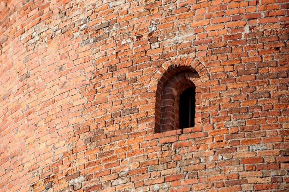 Architectural castle brick wall