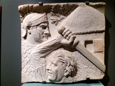 Musée départemental Arles antique - L'armée de Rome - Relief du Dace, Louvre Ma412 - MR723