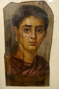 Mummy portrait of a distinguished woman, Egypt, Fayum, c. 130 AD, H 2197 - Martin von Wagner Museum - Würzburg, Germany - DSC05329