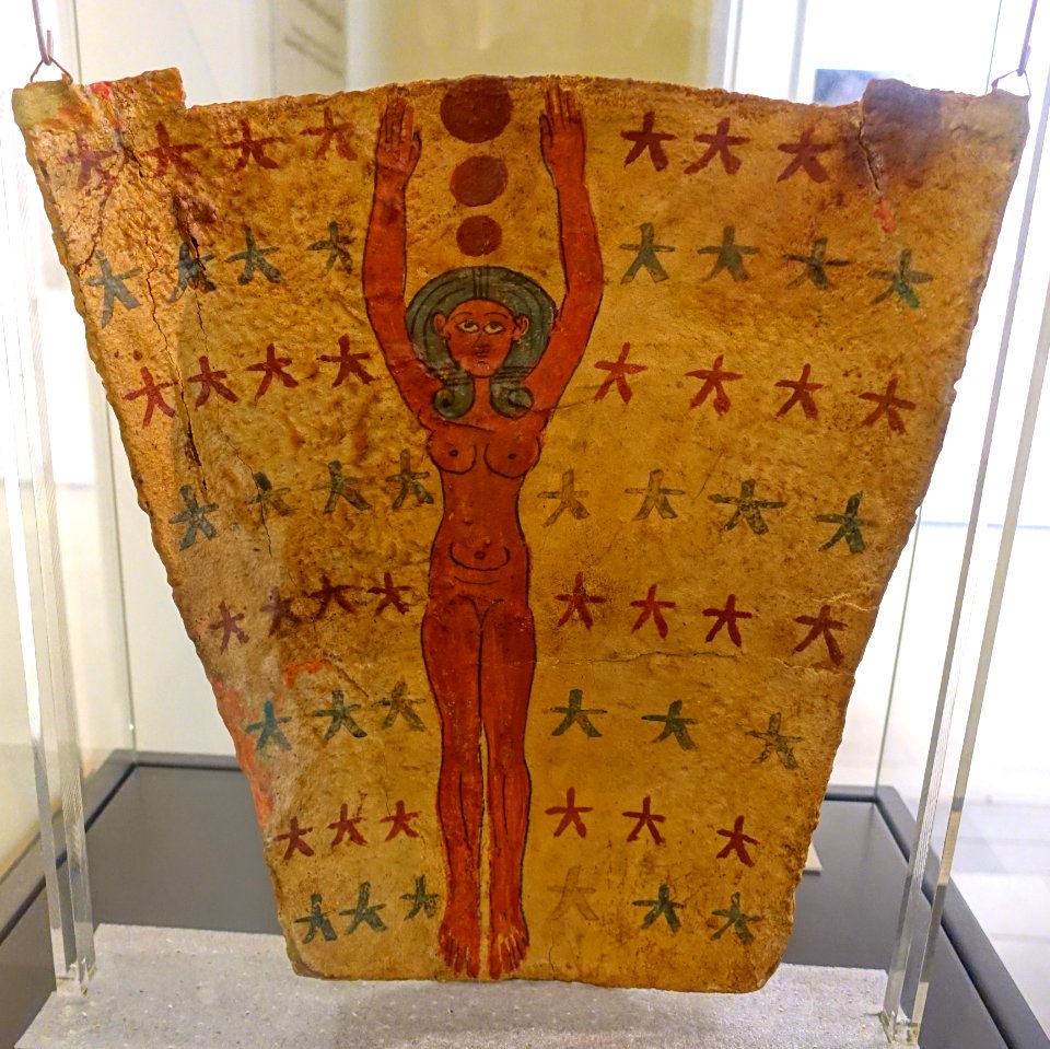 Mummy breast covering with the naked goddess Nut, Egypt - Martin von Wagner Museum - Würzburg, Germany - DSC05300