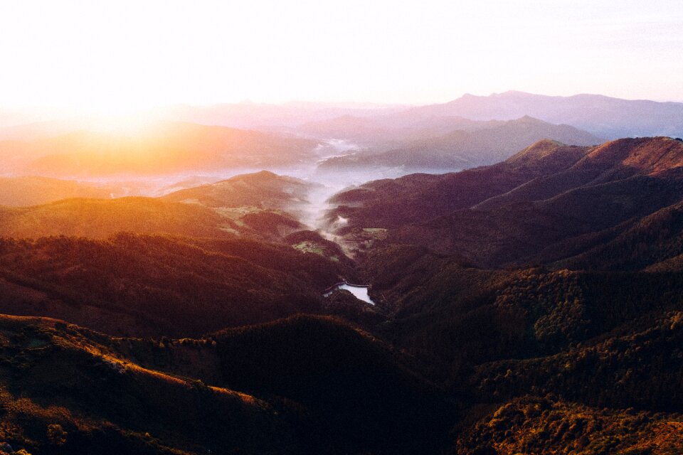 Nature outdoor sunset landscape