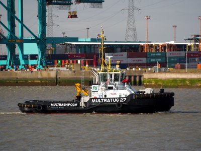 Multratug 27 IMO 9667875 Callsign PCWB, on the Schelde, Port of Antwerp, pic 2