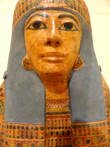 Mummy cover of a temple singer, Thebes, Egypt, 21st Dynasty, c. 975 BC - Royal Ontario Museum - DSC09758