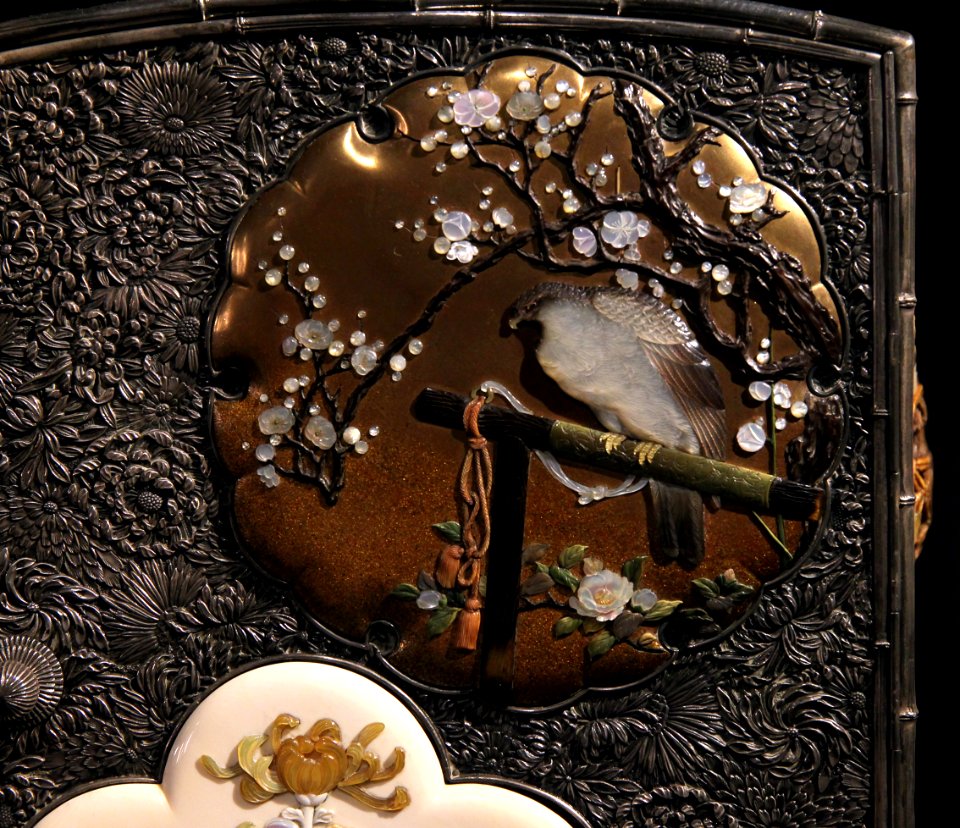 Musée Guimet MNAAG Expo Meiji Cabinet Kodansu Detail Khalili collection 13012019 0304