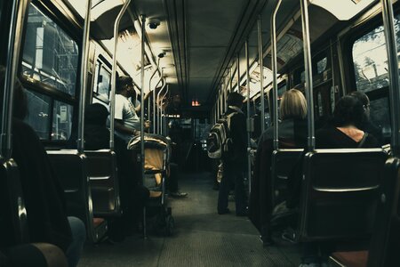 Seats vehicle subway photo