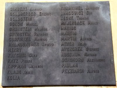 Musée de la Résistance et de la Déportation de Vénissieux, hommage aux combattants FTP-MOI, plaque 3