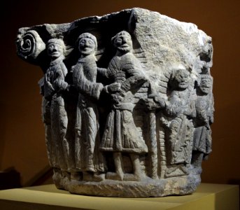Musée de Cluny Naissance de la sculpture gothique Chapiteau Trois saints Abbatiale Saint-Denis 05012019 1