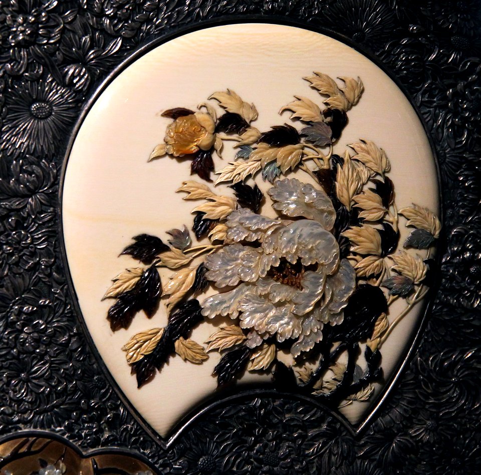 Musée Guimet MNAAG Expo Meiji Cabinet Kodansu Detail Khalili collection 13012019 0311