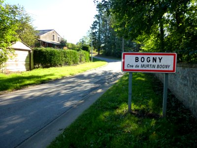 Murtin-et-Bogny (Ardennes) city limit sign Bogny