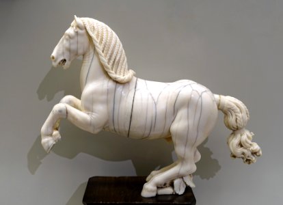 Mounting Horse by Leonhard Kern, c. 1640-1650, ivory - Bode-Museum - DSC03397