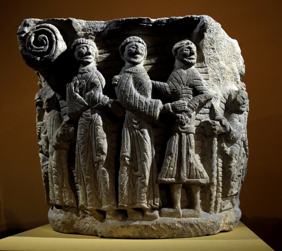 Musée de Cluny Naissance de la sculpture gothique Chapiteau Trois saints Abbatiale Saint-Denis 05012019 2