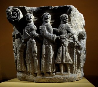 Musée de Cluny Naissance de la sculpture gothique Chapiteau Trois saints Abbatiale Saint-Denis 05012019 2