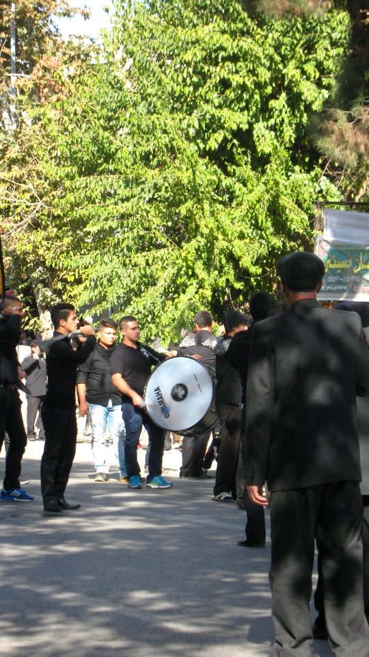 Mourning of Muharram - November13,2013 - Muharram 9,1435 Tasu'a - Zanjir,Mourners Line,Drummer - Nishapur 029