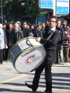 Mourning of Muharram - November13,2013 - Muharram 9,1435 Tasu'a - Zanjir,Mourners Line,Drummer - Nishapur 063
