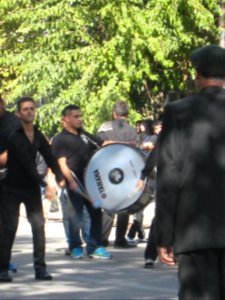 Mourning of Muharram - November13,2013 - Muharram 9,1435 Tasu'a - Zanjir,Mourners Line,Drummer - Nishapur 030