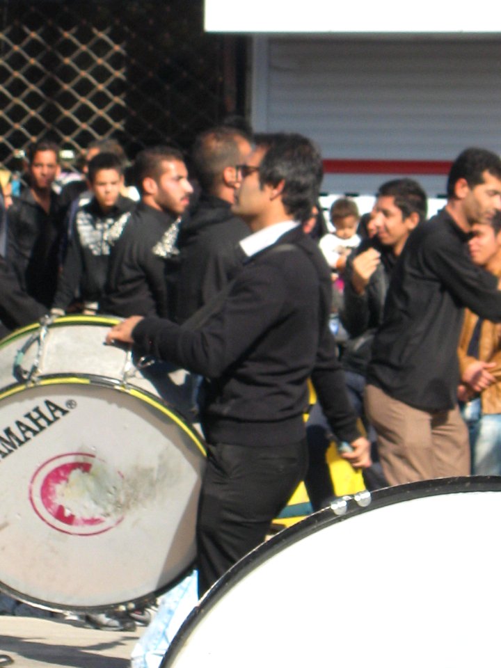 Mourning of Muharram - November13,2013 - Muharram 9,1435 Tasu'a - Zanjir,Mourners Line,Drummer - Nishapur 043