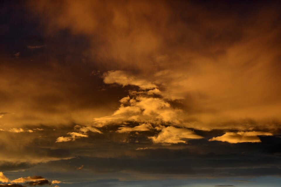 Evening sky afterglow clouds